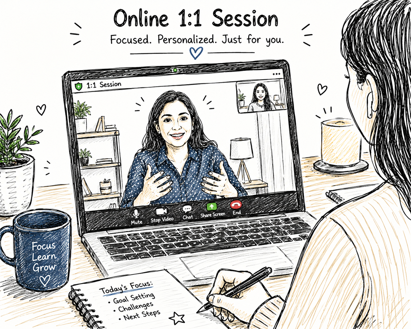 Creator booking a 1:1 session